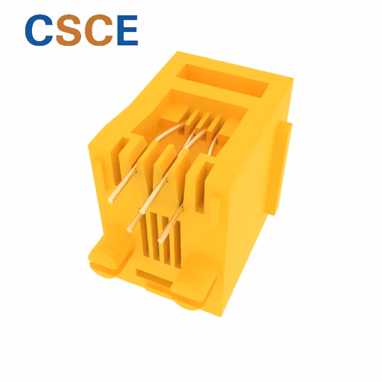 Модульный разъем для печатной платы с верхним входом, гнездо 4p Rj11