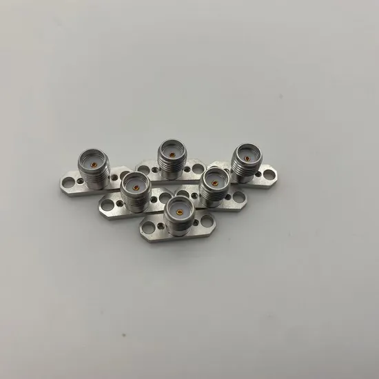 Фланцевые соединители SMA, гнездо, 2 отверстия, с печатной платой