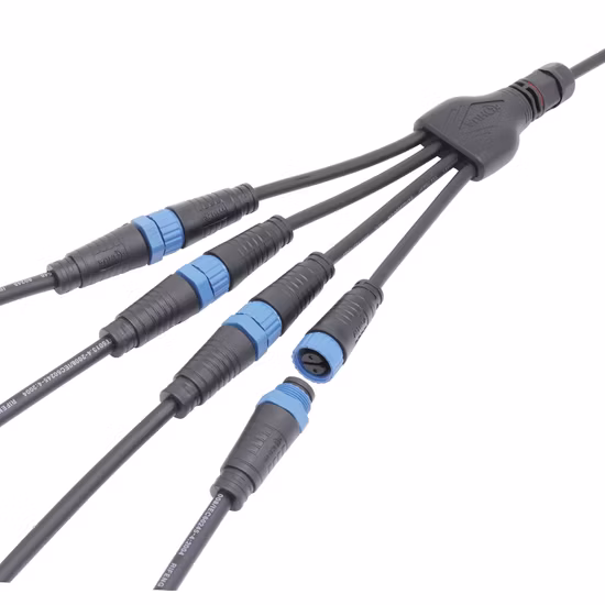 Водонепроницаемый кабель M16, 2-контактный Y-разветвитель, разъем адаптера IP65 для светодиодных лент, разъем освещения